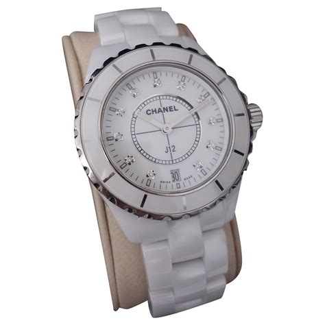 montre femme chanel j12 blanche|chanel j12 bezel.